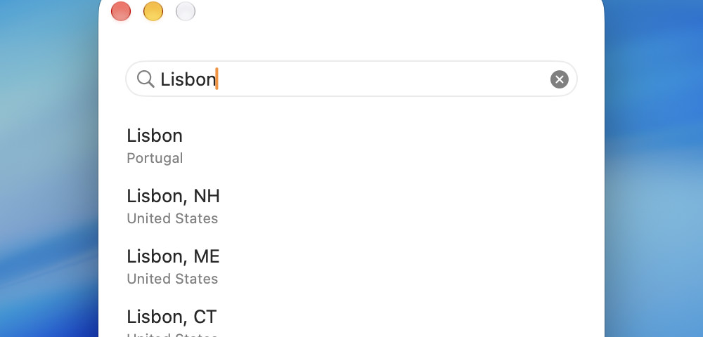 Searching for a city in Vetero: Lisbon, Portugal, and the towns called Lisbon in the United States.